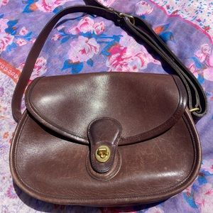 Vintage 1970s coach saddle bag